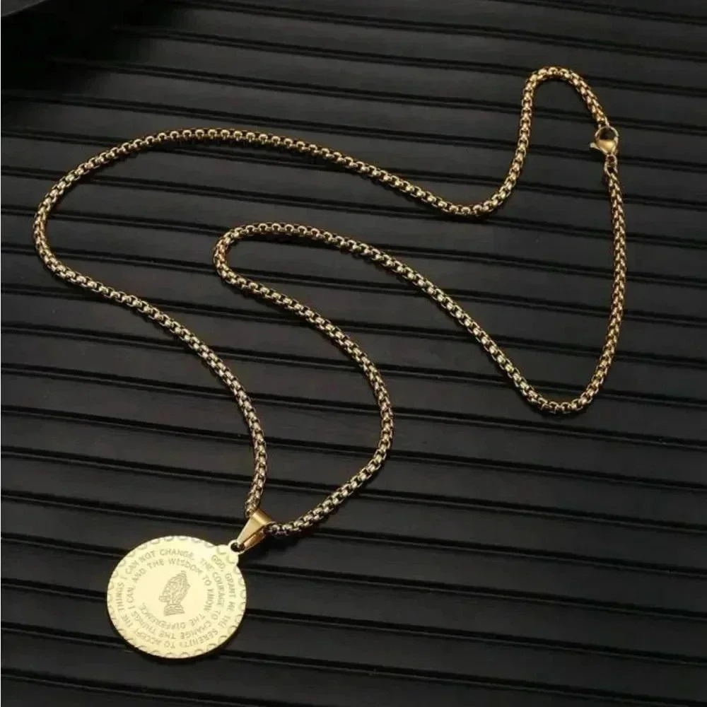 Serenity prayer chain pendant necklace - Picture 3 of 4
